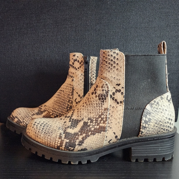 Faux Snake Skin Boots - Picture 3 of 4